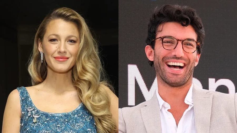 Blake Lively and Justin Baldoni at a red carpet premiere for It Ends With Us